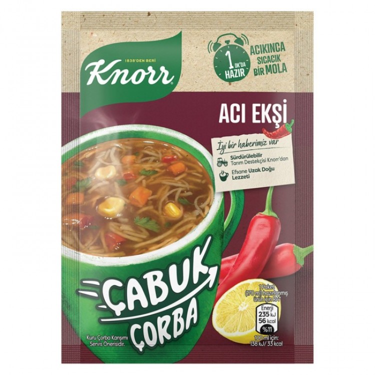 KNORR ÇABUK ÇORBA ACI EKŞİ 19 GR X 24 AD