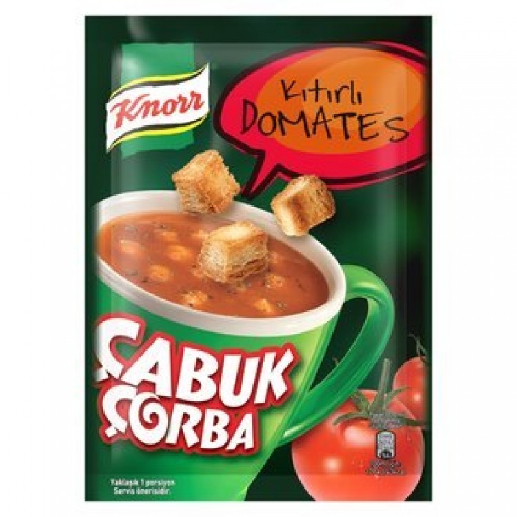 KNORR ÇABUK ÇORBA KITIRLI DOMATES 22 GR X 24 AD KNORR ÇABUK ÇORBA KITIRLI DOMATES 22 GR X 24 AD