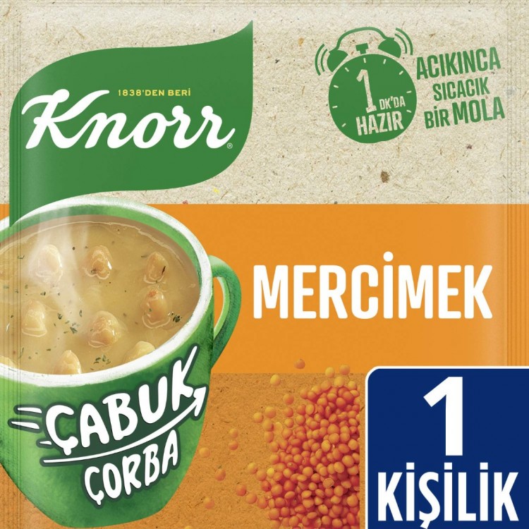 KNORR ÇABUK ÇORBA MERCİMEK 22 GR X 24 AD KNORR ÇABUK ÇORBA MERCİMEK 22 GR X 24 AD