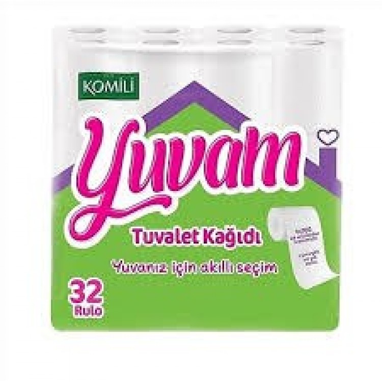 KOMİLİ YUVAM 2 KATLI 32'Lİ TUVALET KAĞIDI X 3 AD KOMİLİ YUVAM 2 KATLI 32'Lİ TUVALET KAĞIDI X 3 AD