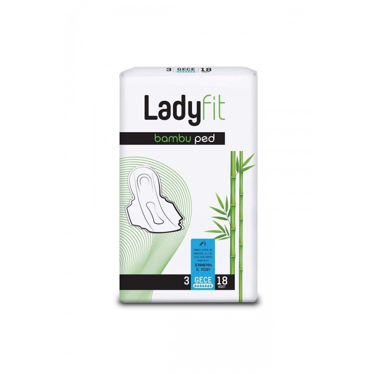 LADYFİT BAMBU PED GECE 18'Lİ X 12 AD