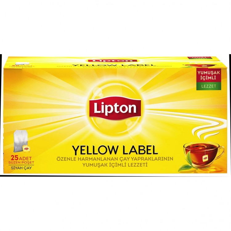 LİPTON BARDAK POŞET ÇAY 25'Lİ YELLOW LABEL X 12 AD