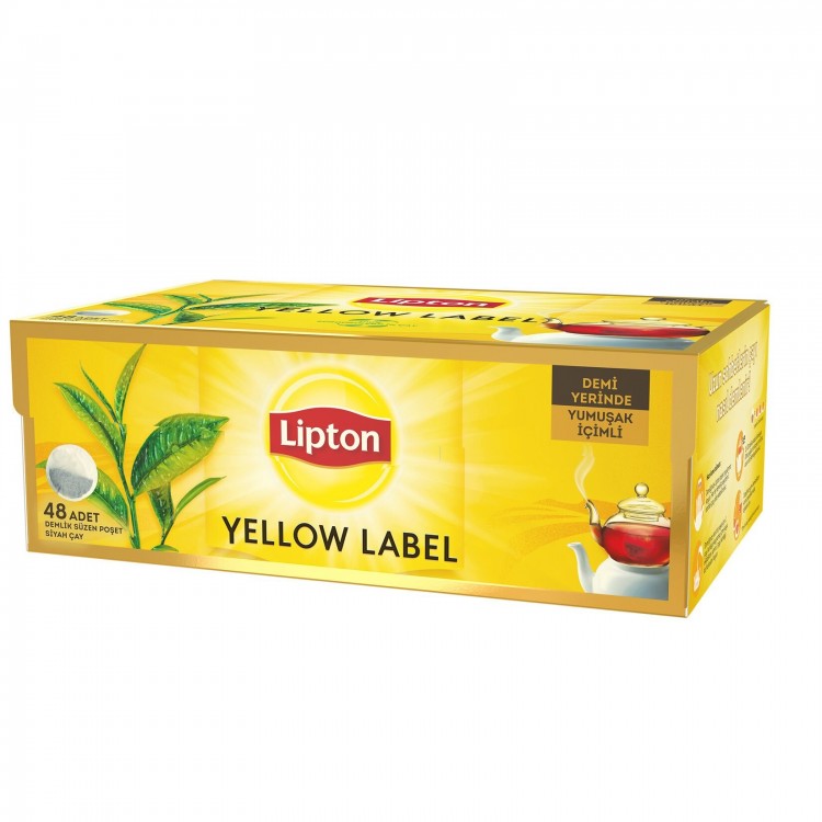 LİPTON YELLOW LABEL DEMLİK SÜZEN POŞET ÇAY 48'Lİ X 16 AD