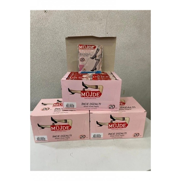 MÜJDE DİZ ALTI ÇORAP 500 SİYAH X 24 AD MÜJDE DİZ ALTI ÇORAP 500 SİYAH X 24 AD