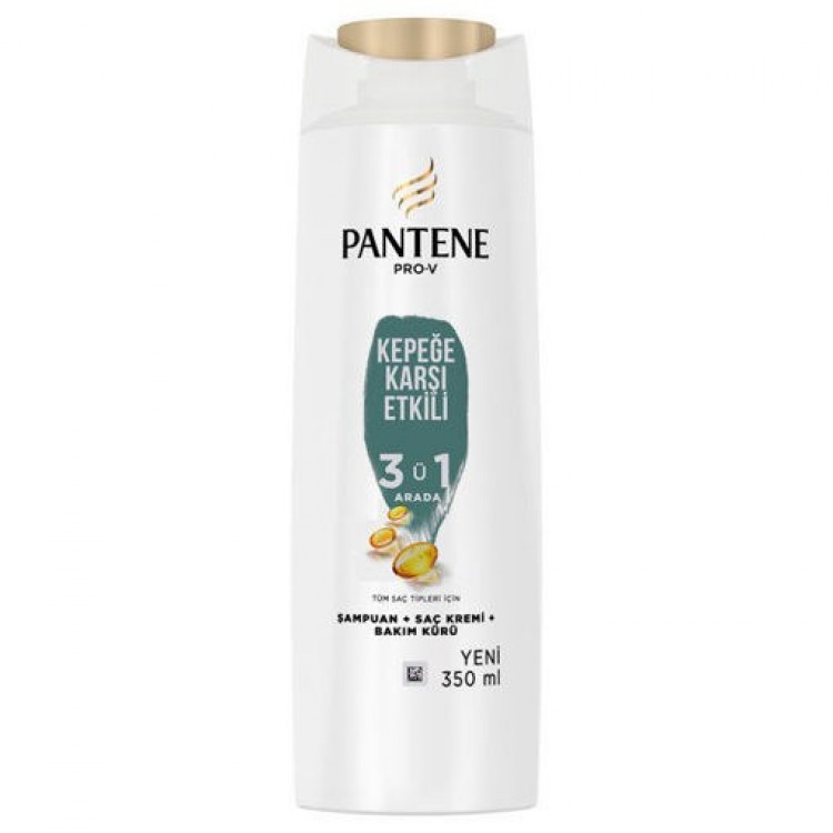 PANTENE ŞAMPUAN 350 ML 3'Ü 1 ARADA KEPEĞE KARŞI ETKİLİ X 6 AD