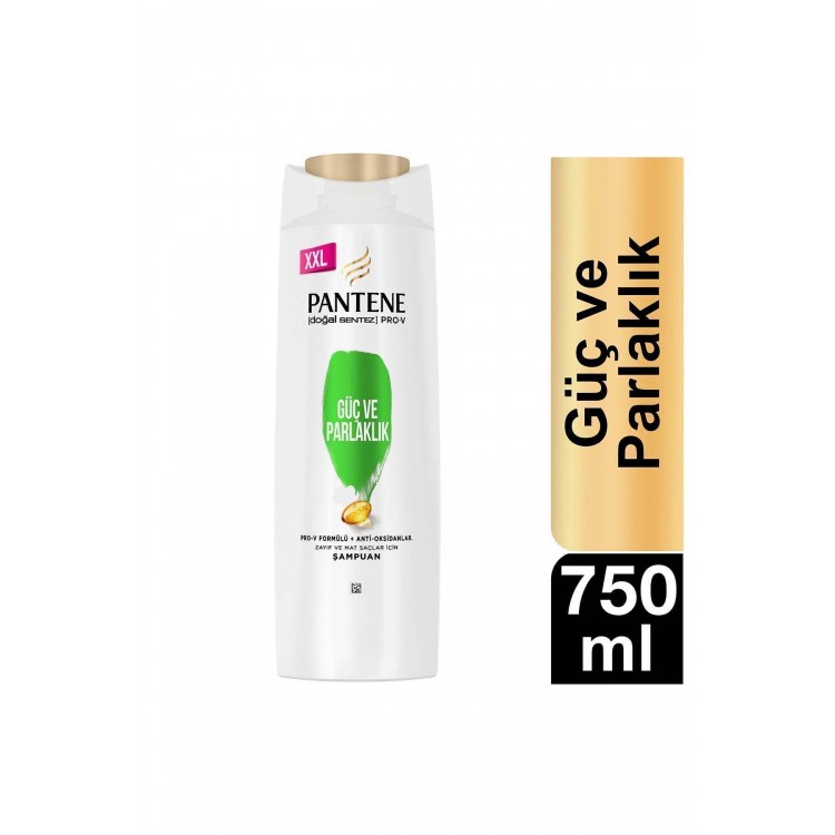PANTENE ŞAMPUAN 750 ML GÜÇ VE PARLAKLIK X 6 AD
