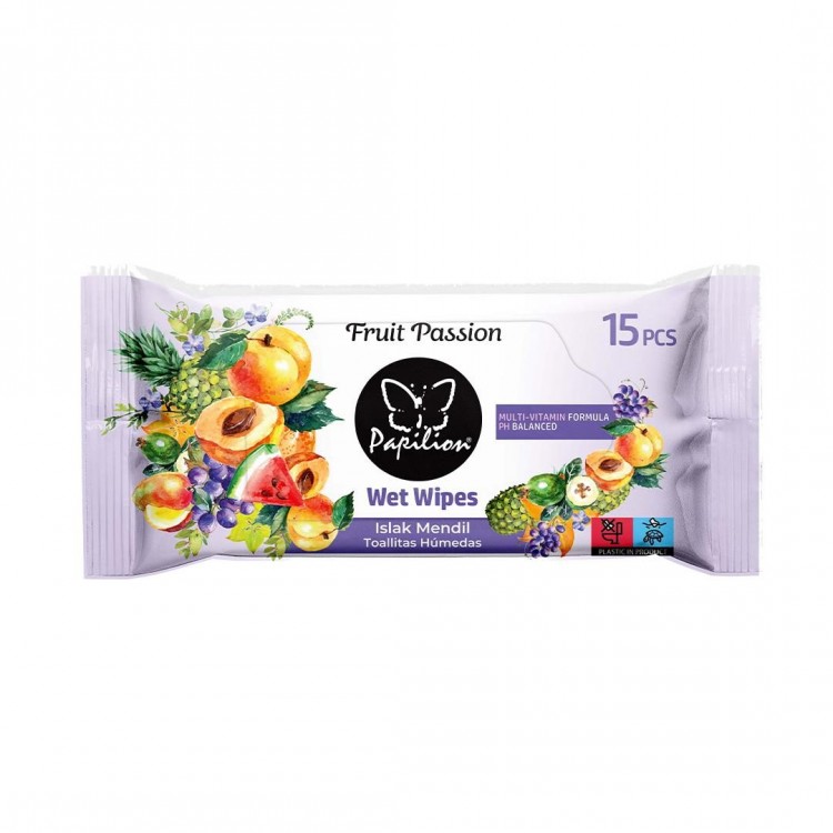 PAPİLİON CEP MENDİLİ 15 ADETLİ MEYVE TUTKUSU 36 LI X 4 PK