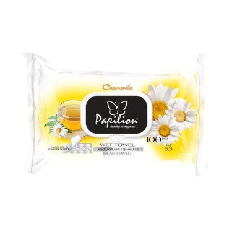PAPİLİON ISLAK MENDİL 100'LÜ PAPATYA X 18 AD