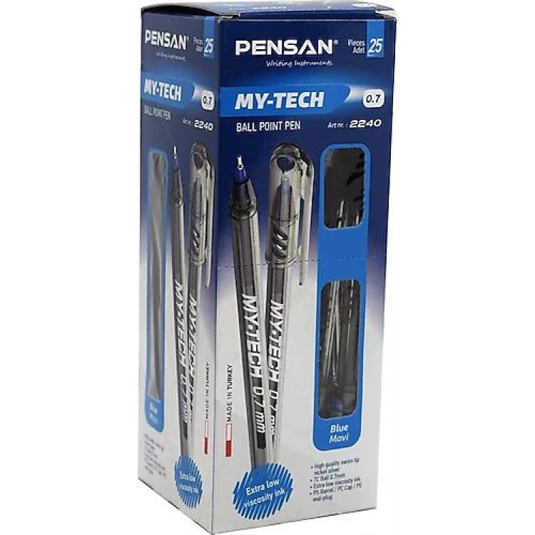 PENSAN 0.7 MM TÜKENMEZ KALEM MAVİ X 25 AD