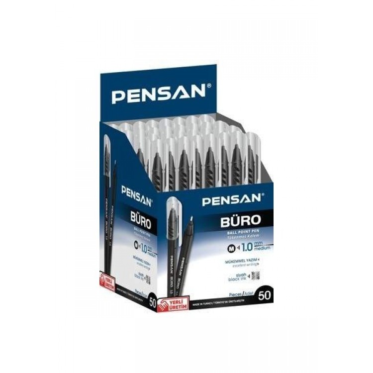 PENSAN 2270 BÜRO TÜKENMEZ KALEM SİYAH X 50 AD
