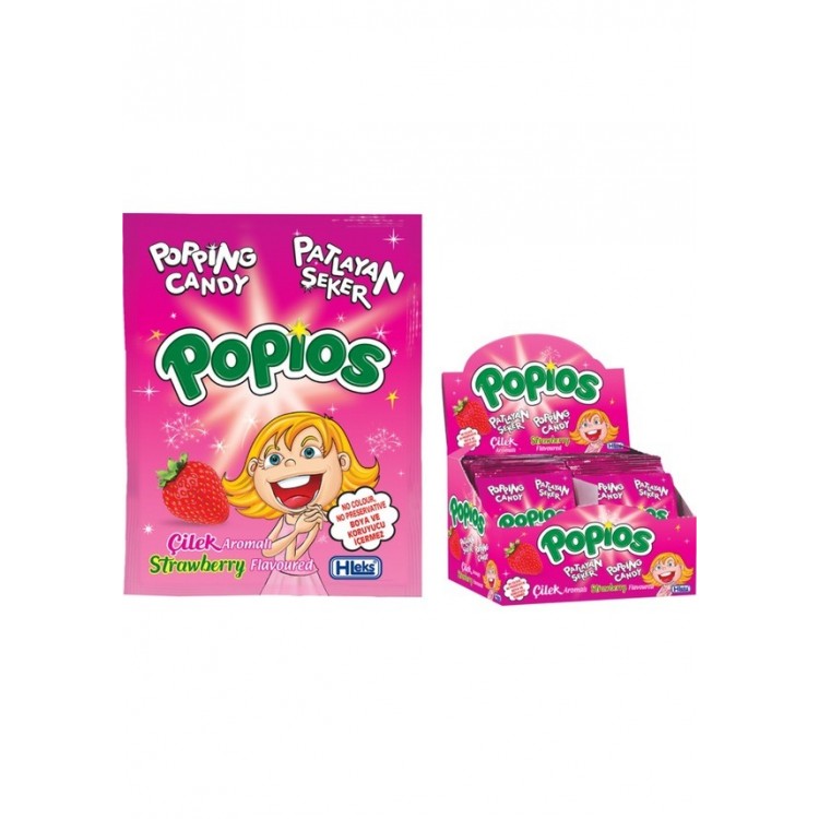 POPİOS PATLAYAN ŞEKER ÇİLEK X 40 AD