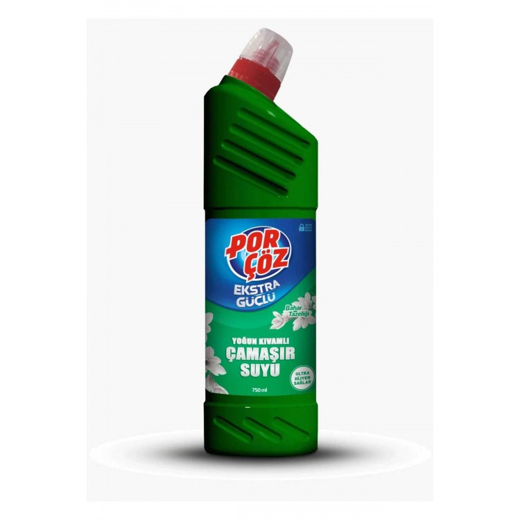 PORÇÖZ ÇAMAŞIR SUYU 750 ML BAHAR TAZELİĞİ X 15 AD PORÇÖZ ÇAMAŞIR SUYU 750 ML BAHAR TAZELİĞİ X 15 AD