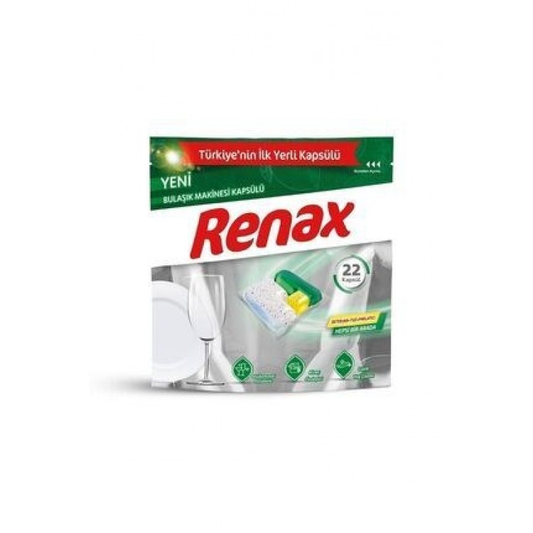 RENAX BULAŞIK MAKİNESİ KAPSÜLÜ 22'Lİ X 6 AD RENAX BULAŞIK MAKİNESİ KAPSÜLÜ 22'Lİ X 6 AD