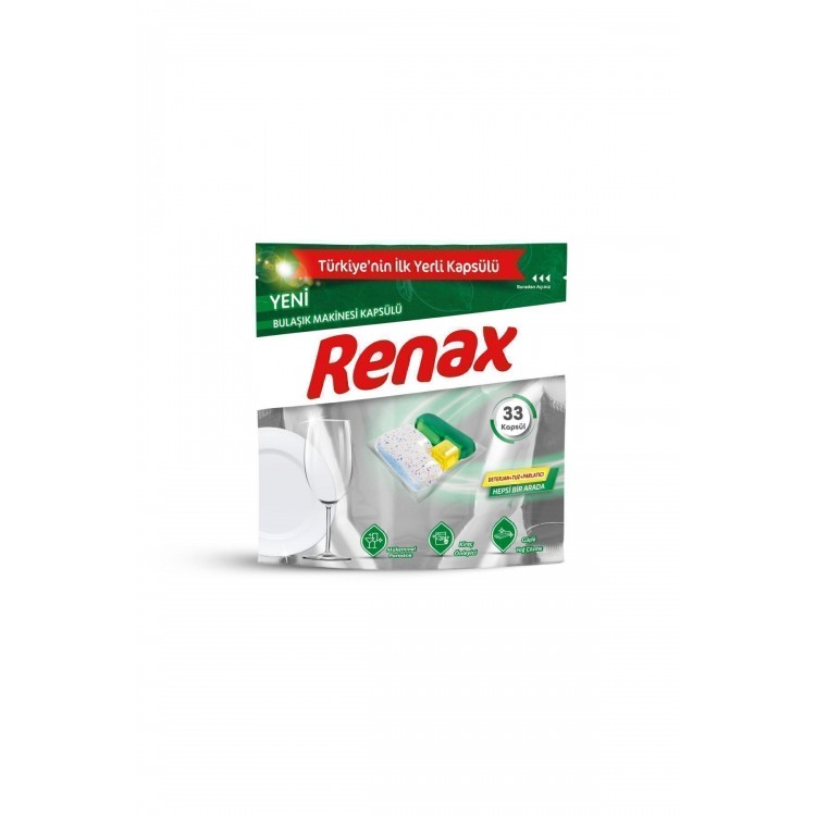 RENAX BULAŞIK MAKİNESİ KAPSÜLÜ 33'LÜ X 6 AD RENAX BULAŞIK MAKİNESİ KAPSÜLÜ 33'LÜ X 6 AD