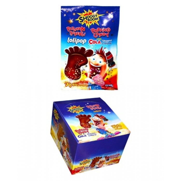 SHOOGY BOOM PATLAYAN ŞEKERLİ LOLİPOP 12 GR X 48 AD