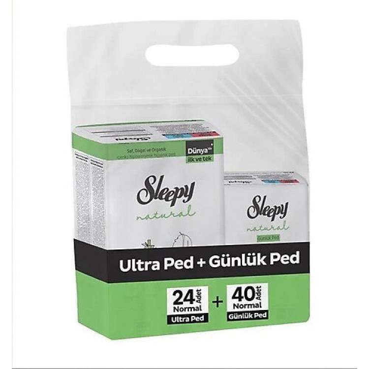 SLEEPY 24 AD ULTRA PED + 40 AD GÜNLÜK PED X 8 PAKET SLEEPY 24 AD ULTRA PED + 40 AD GÜNLÜK PED X 8 PAKET