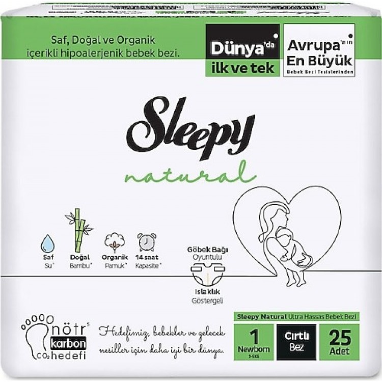 SLEEPY NATURAL TEKLİ PAKET NO:1 2-5 KG 25'Lİ X 6 AD SLEEPY NATURAL TEKLİ PAKET NO:1 2-5 KG 25'Lİ X 6 AD