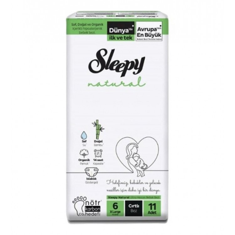 SLEEPY NATURAL TEKLİ PAKET NO:6 15-25 KG 11'Lİ X 6 AD