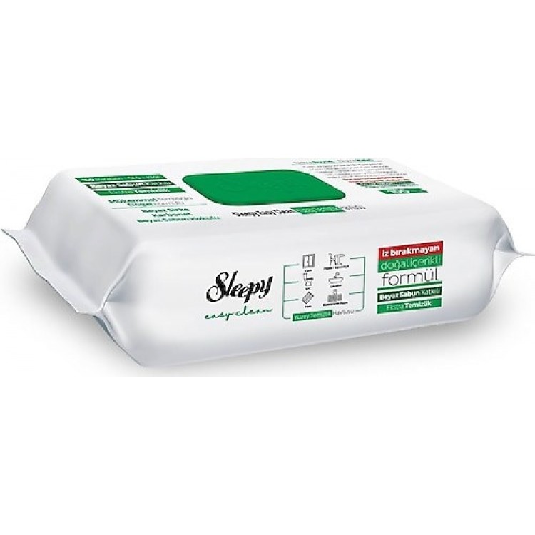 SLEEPY YÜZEY TEMİZLİK HAVLUSU BEYAZ SABUN 100'LÜ X 12 AD