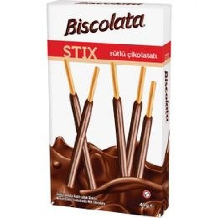 ŞÖLEN BİSCOLATA STİX 27,5 GR SÜTLÜ ÇİKOLATALI 16'LI X 6 AD ŞÖLEN BİSCOLATA STİX 27,5 GR SÜTLÜ ÇİKOLATALI 16'LI X 6 AD