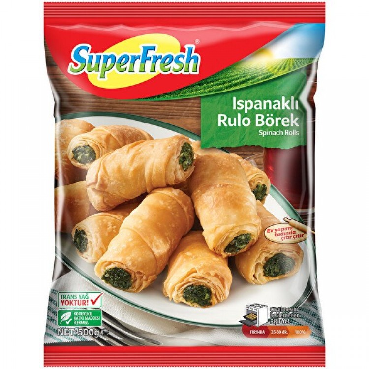 SÜPERFRESH 500 GR RULO BÖREK ISPANAKLI X 16 AD