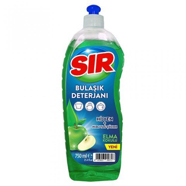 SIR BULAŞIK DETERJANI 750 ML ELMA X 12 AD