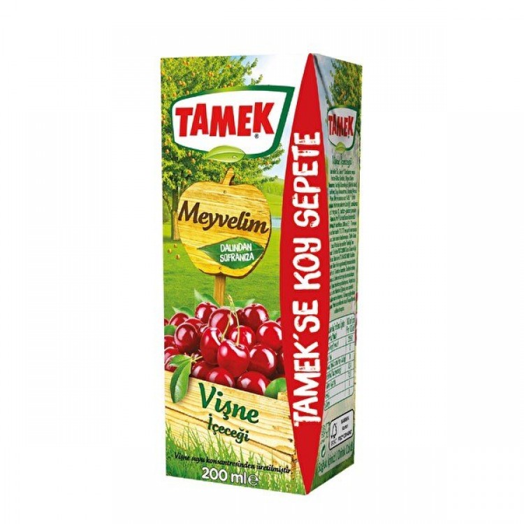 TAMEK 200 ML MEYVE SUYU VİŞNE X 27 AD