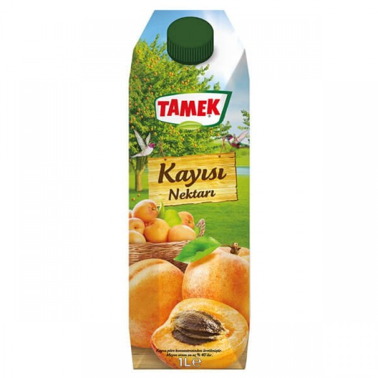 TAMEK MEYVE SUYU 1 LT KAYISI X 12 AD TAMEK MEYVE SUYU 1 LT KAYISI X 12 AD