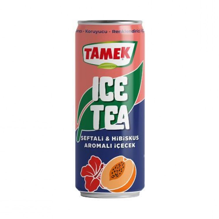 TAMEK ICE TEA 330 ML ŞEFTALİ-HİBİSCUS X 12 AD