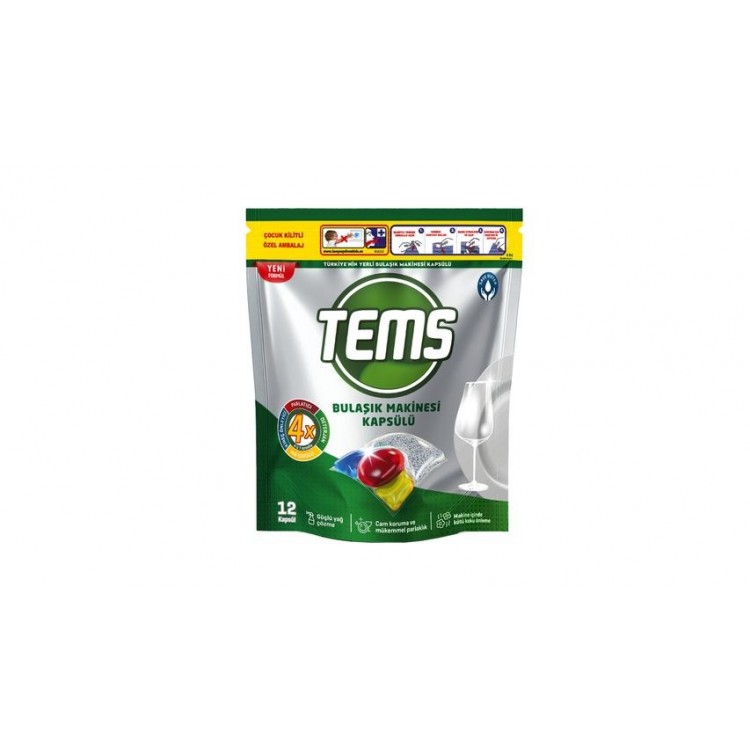TEMS BULAŞIK MAKİNESİ KAPSÜLÜ 12'Lİ X 10 AD TEMS BULAŞIK MAKİNESİ KAPSÜLÜ 12'Lİ X 10 AD