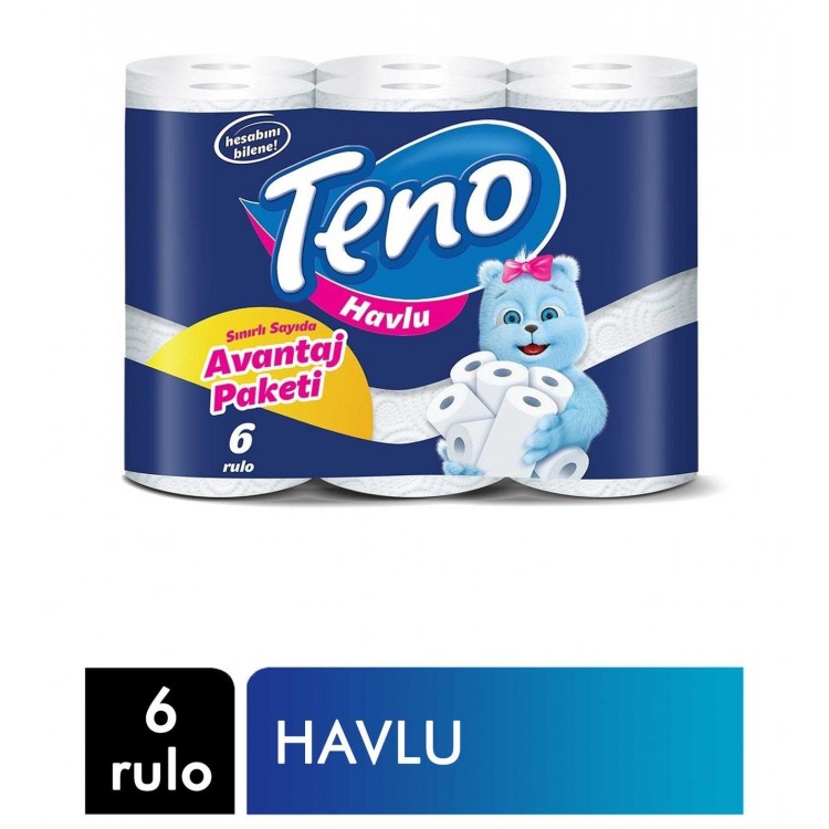 TENO HAVLU 6 RULO X 4 AD
