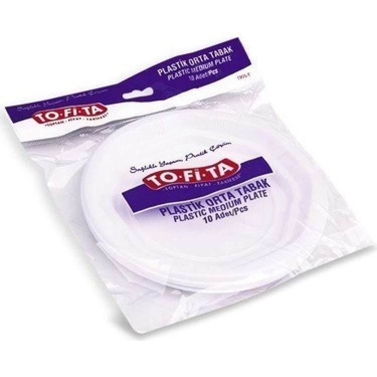 TOFİTA PLASTİK TABAK BÜYÜK 10'LU