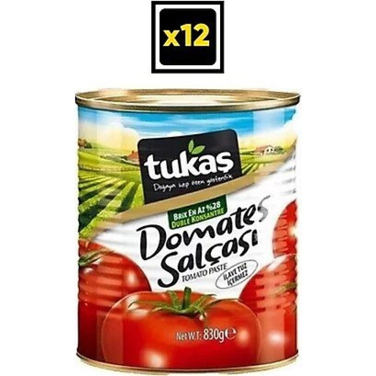 TUKAŞ DOMATES SALÇASI 830 GR X 12 AD