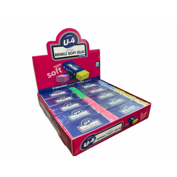 U-4 SİLGİ RENKLİ SOFT X 20 AD U-4 SİLGİ RENKLİ SOFT X 20 AD